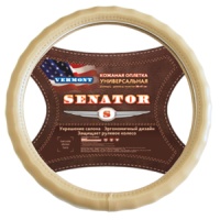 Оплетка на руль SENATOR Vermont 37-39см бежевый/черный