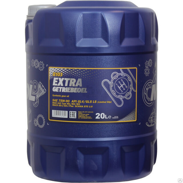 Масло Mannol Extra Getriebeoel 75W90 GL4/5 синт. разливное 1л. MN8103-60